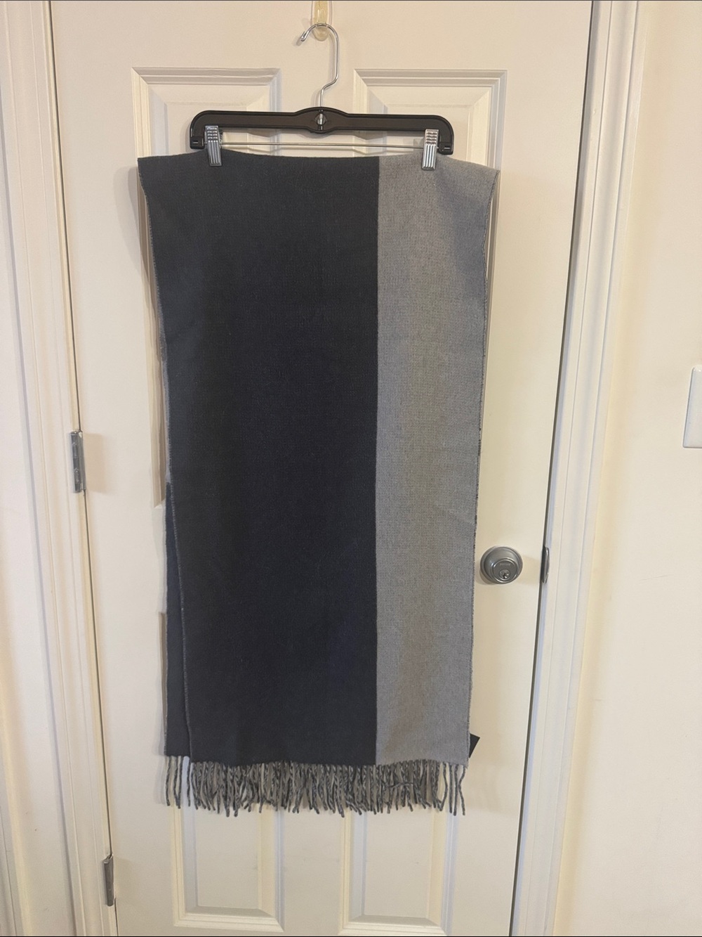 Club Monaco Two-Tone Gray Fringe Maxi Skirt